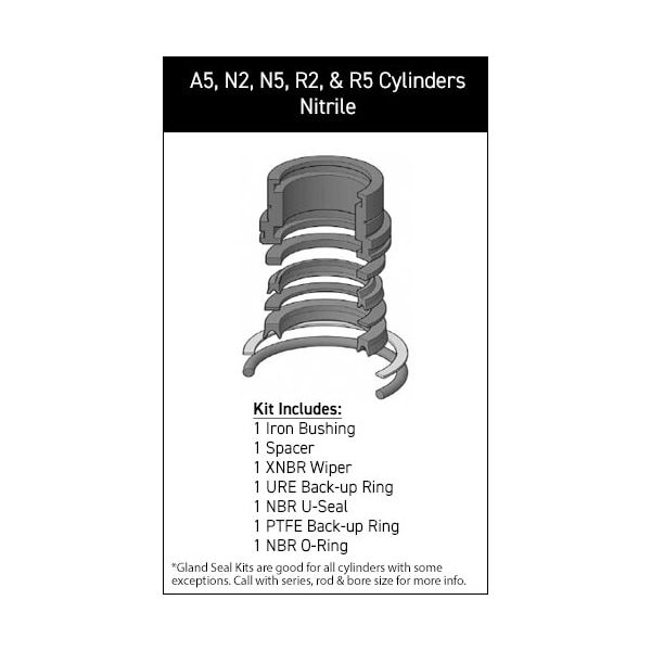 Hydro-Line - After Market Parts Hydraulic Cylinder Repair Kit- 2 Gland Kit 665-16 - main